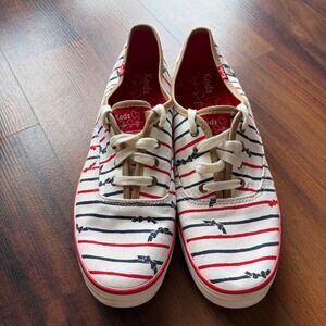 Keds Taylor Swift Champion Sneakers Red White Blue Striped Nautical Womens 9